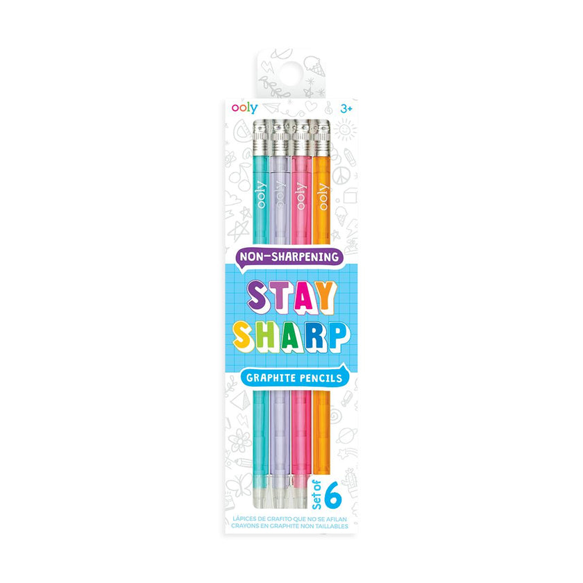 Stay Sharp Pencils - Rainbow - Set of 6