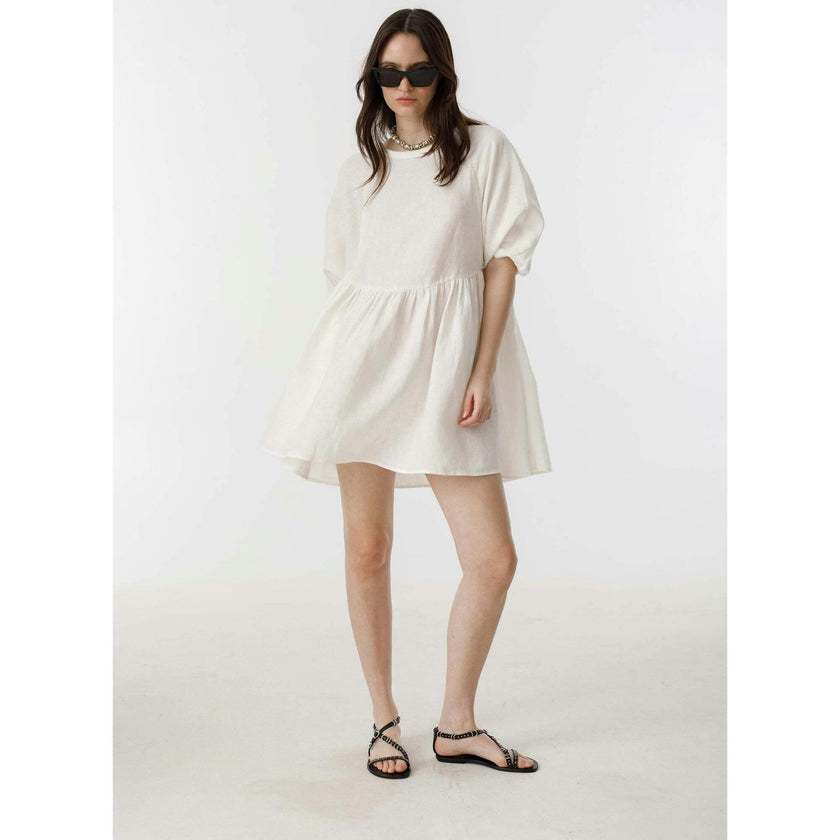 Alcala Linen Dress - Off White