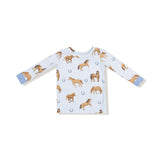 Horses - Blue - Long Sleeve Loungewear Set