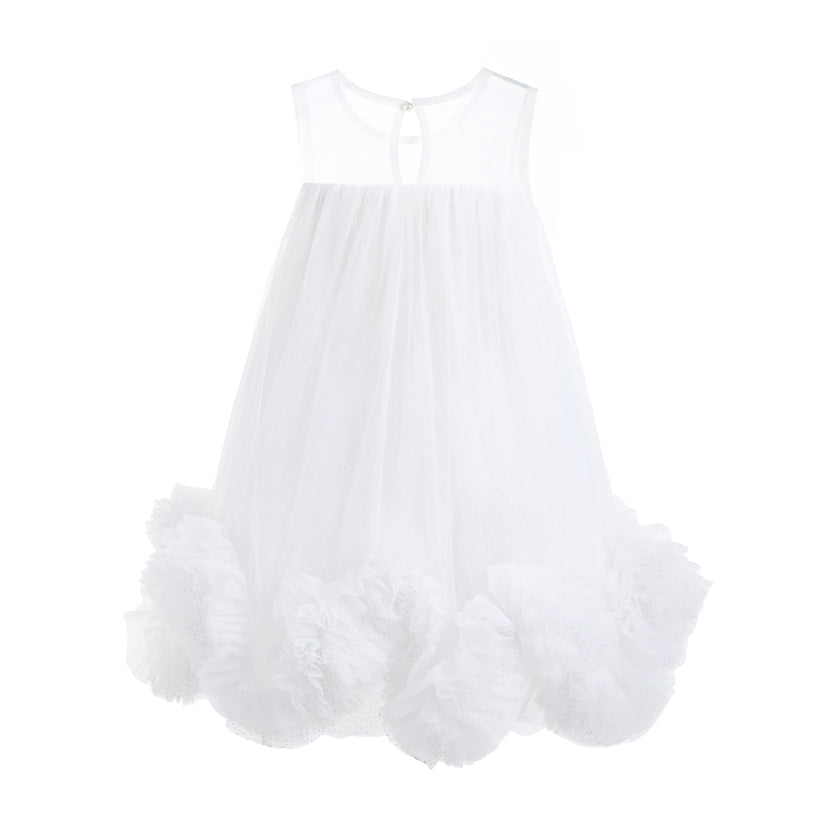 White Mirielle Ribbon Bow Dress