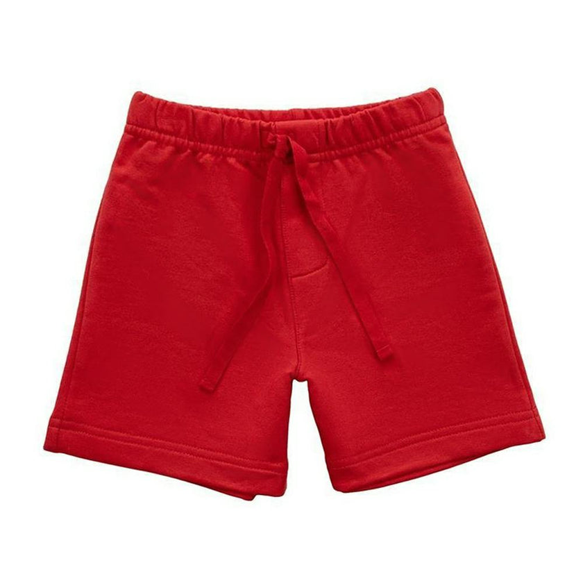 Red French Terry Pull-On Short
