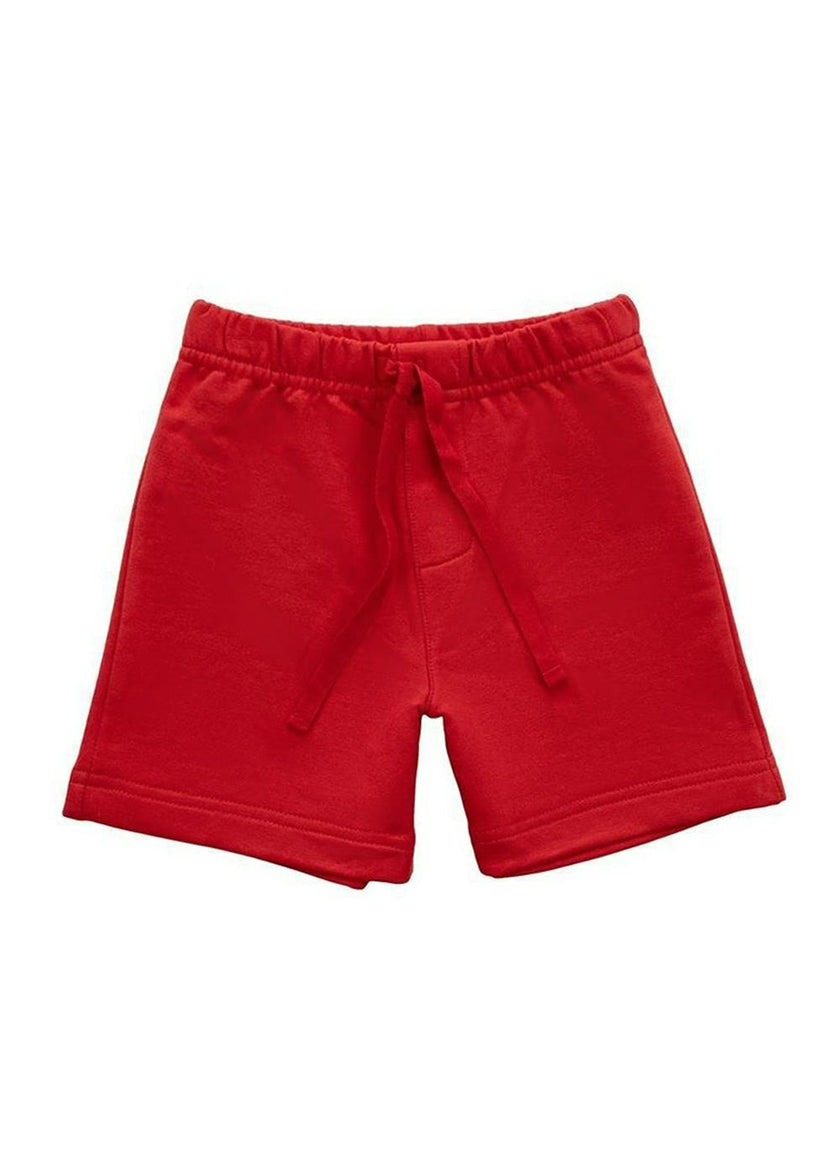 Red French Terry Pull-On Short