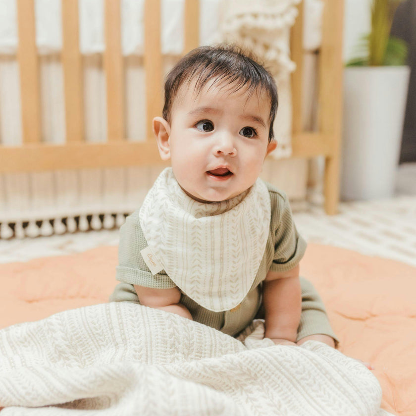 Willow Sage Cotton Bandana Baby Bib (3 Pack)