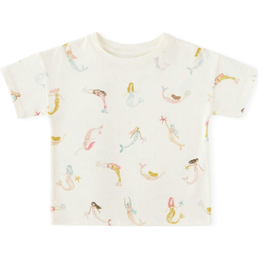 Dropped Shoulder Short Sleeve T-Shirt, Multi