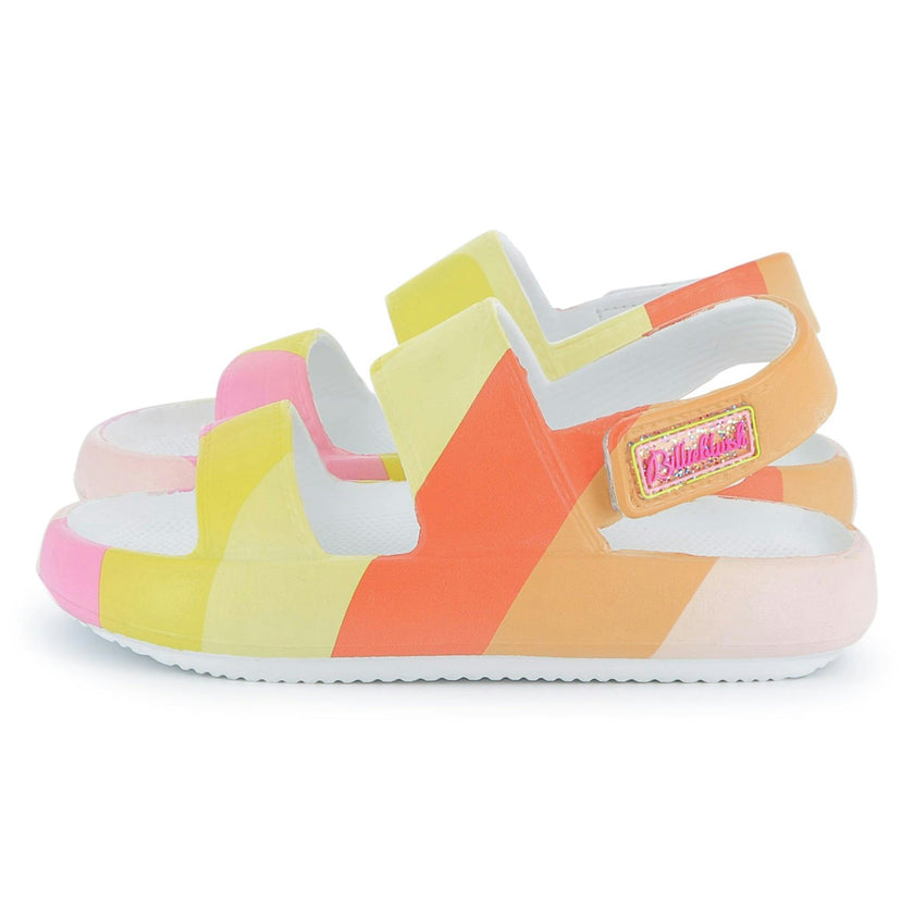 Multicolored Sunset Striped Sandals
