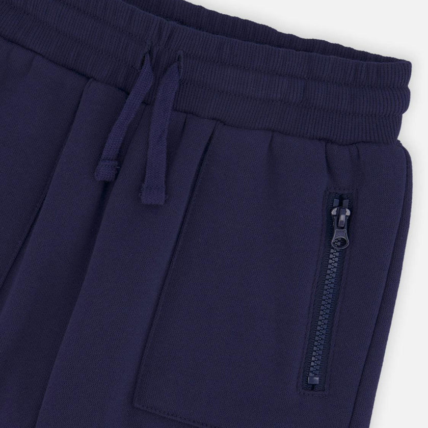 Fleece Sweatpants with Pockets Dark Blue