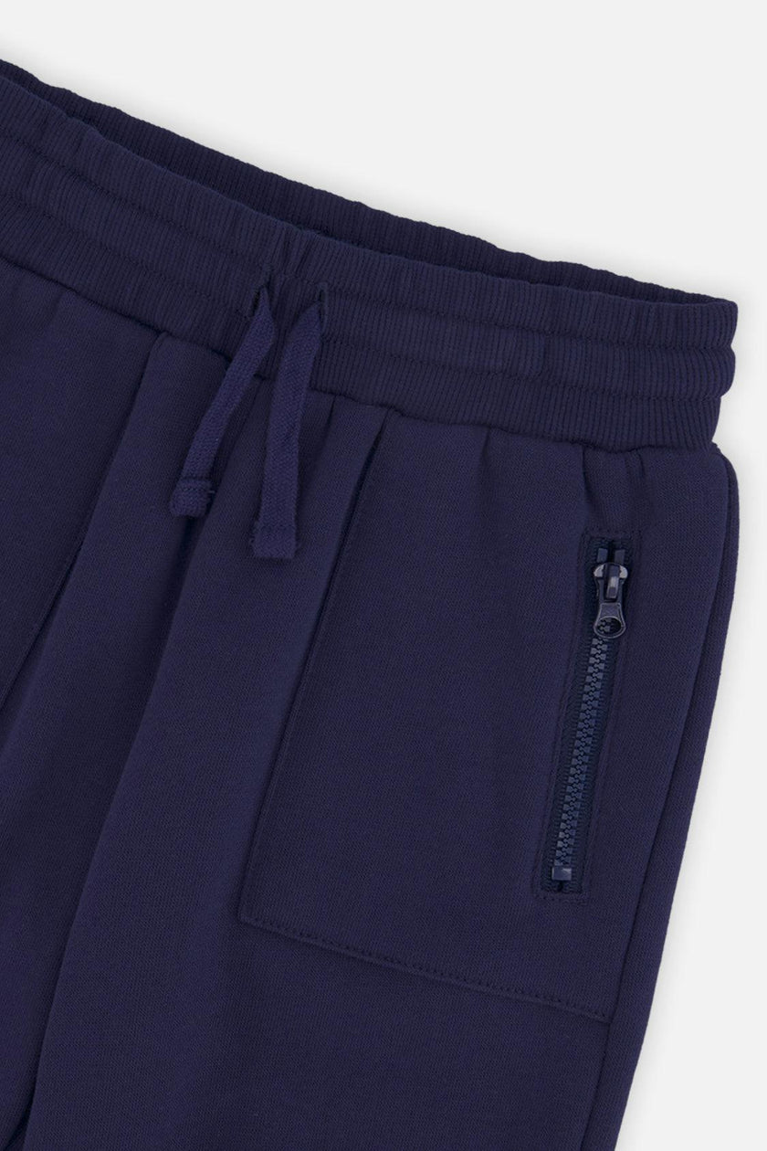 Fleece Sweatpants with Pockets Dark Blue