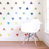 Watercolor Triangles • Rainbow • Small • Peel-and-Stick Wall Decals