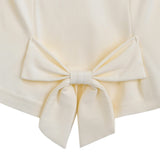 White Tee with Bow Back