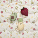 Clementine Fruits & Veggies Soft Plush Rattle Set (3 Pack)