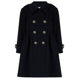 Westminster Cashmere Girls Dress Coat - Ink Blue