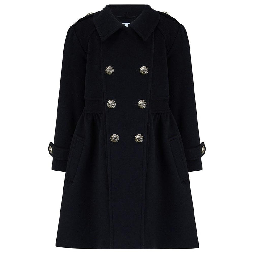Westminster Cashmere Girls Dress Coat - Ink Blue