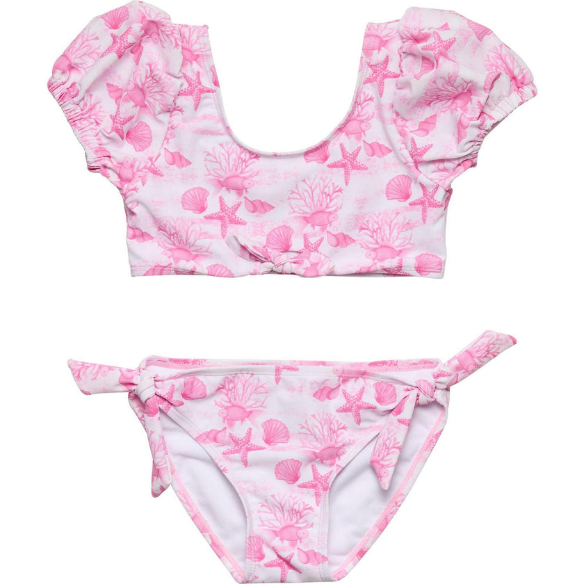 Pink Lagoon Puff Sleeve Bikini
