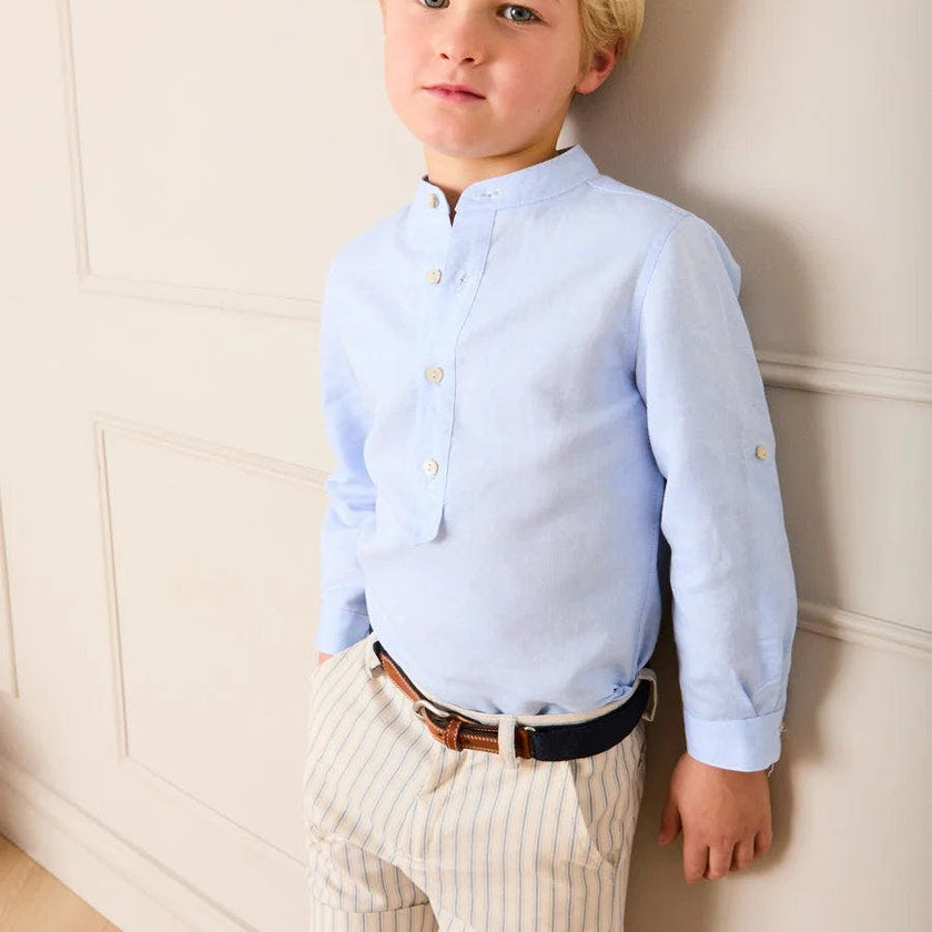 Percy Stripe Tailored Shorts in Blue (4- 10yrs)