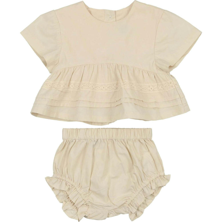 Girls Pleats-N-Tiers Top & Short Set