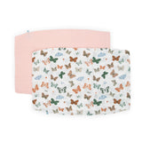 Cotton Muslin Pillowcase 2 Pack - Butterflies 2