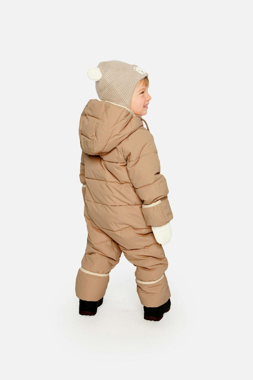 Baby Cloud One Piece Snowsuit Adapted For Car Seats Beige