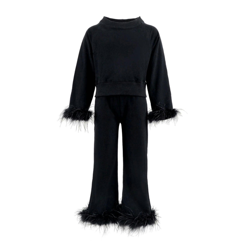 Black Feather Athletic Set