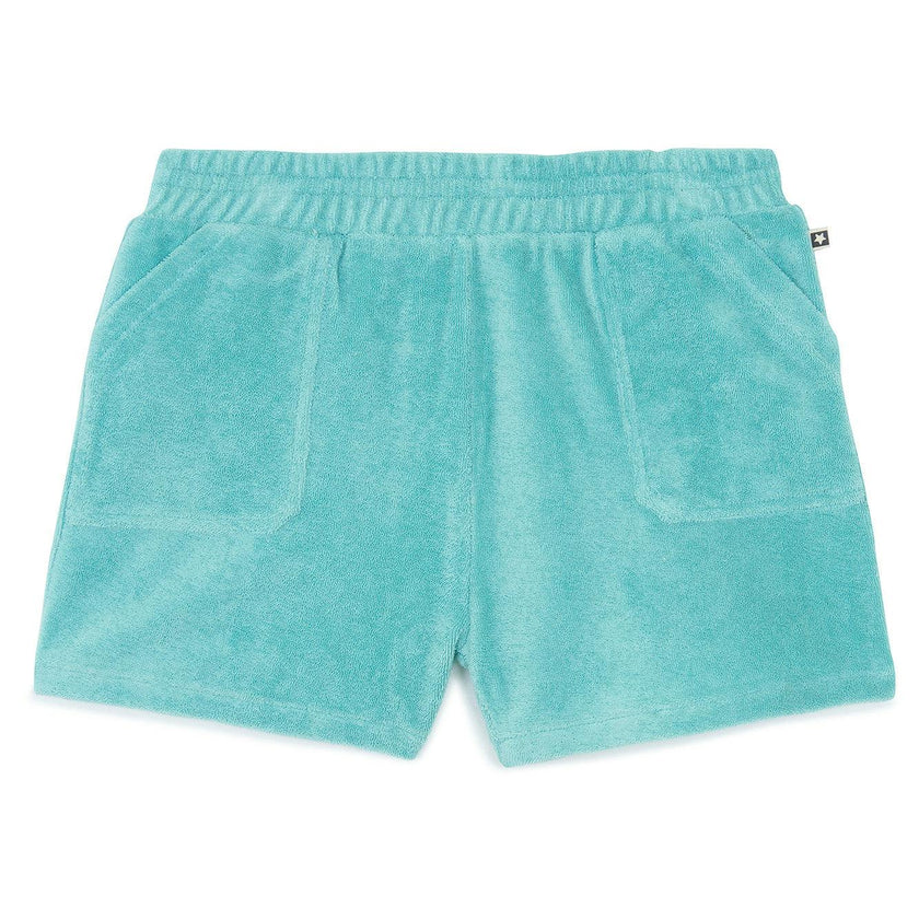BONTON Blue Fish Terrycloth Shorts