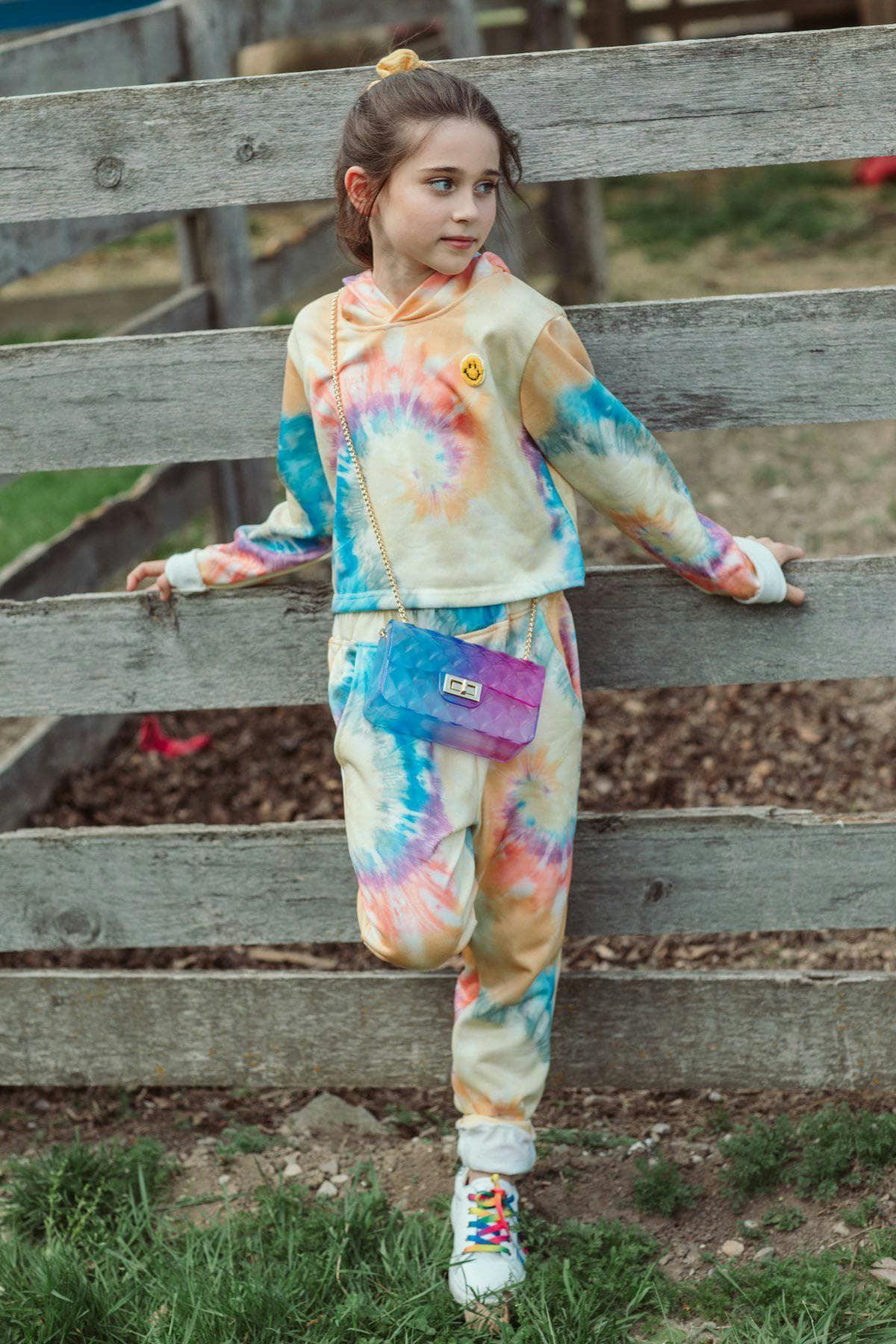 Be Happy Tie Dye Jogger Set