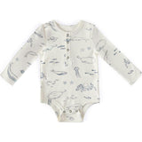 Henley Long Sleeve One-Piece, Beige