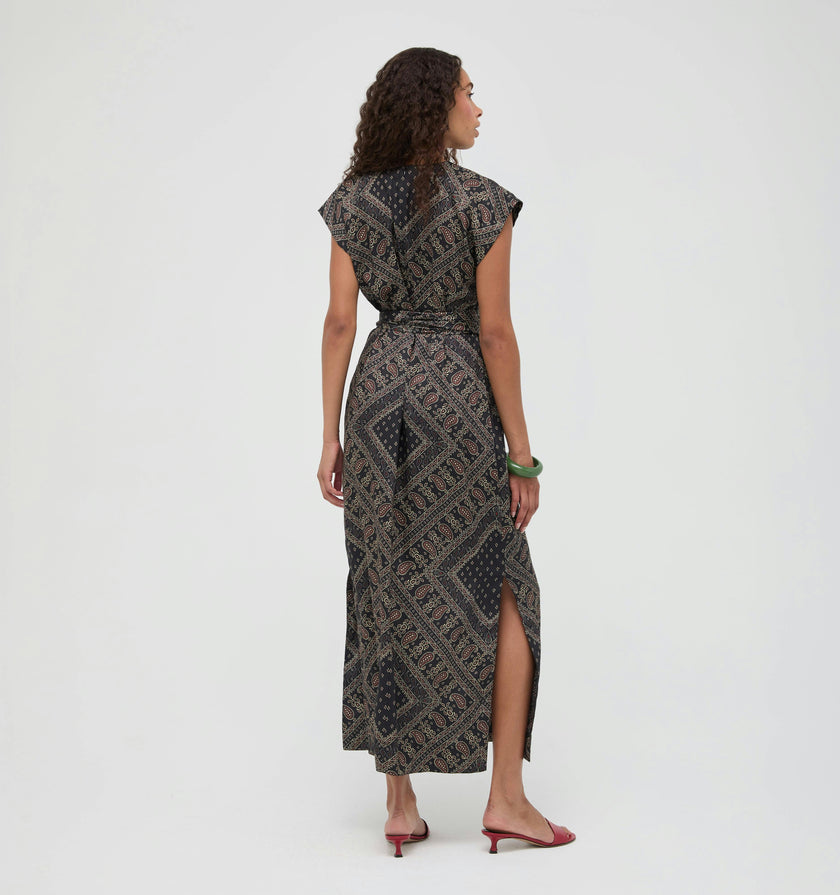 The Dris Dress - Carnaby Scarf Black