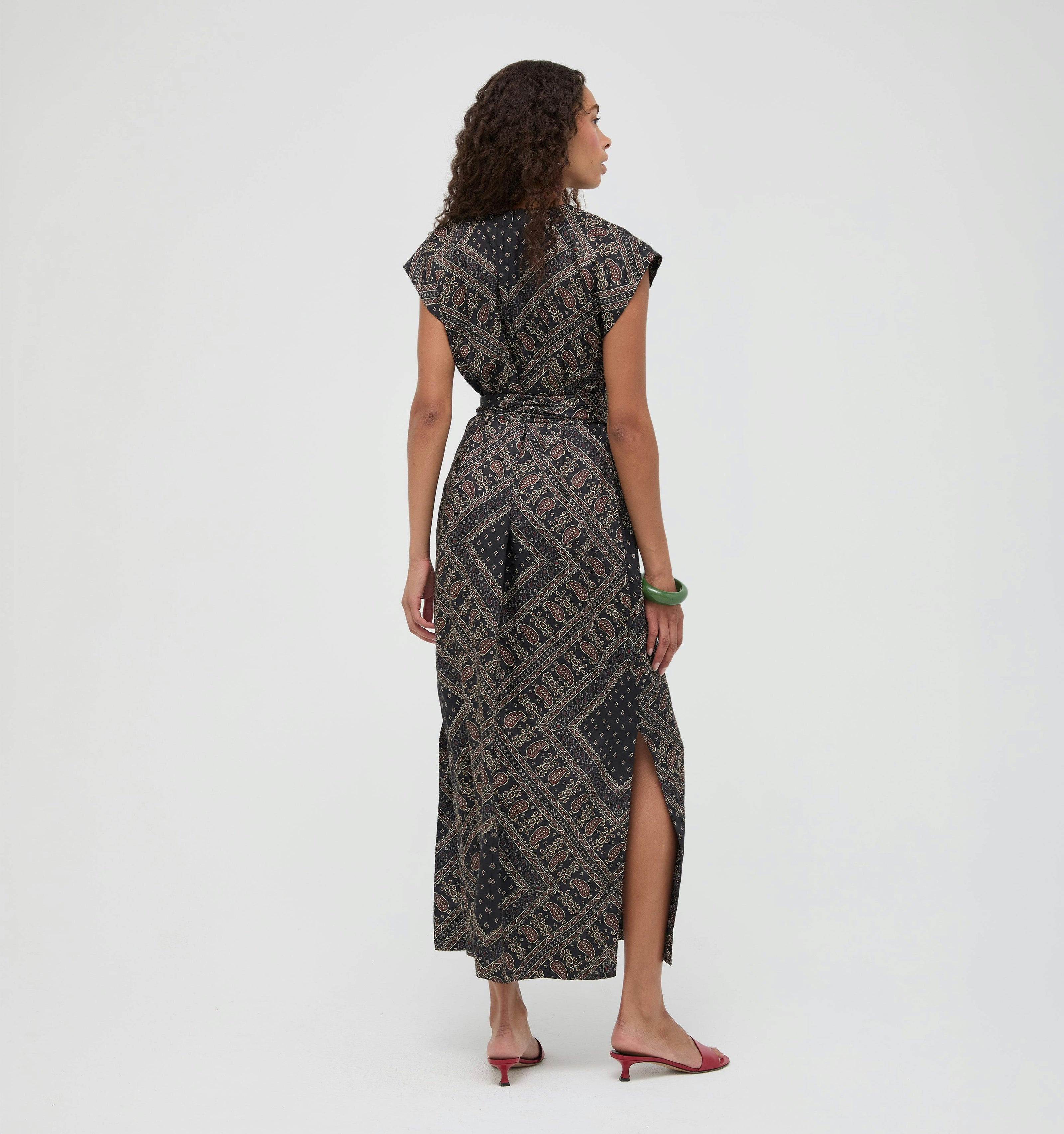 The Dris Dress - Carnaby Scarf Black