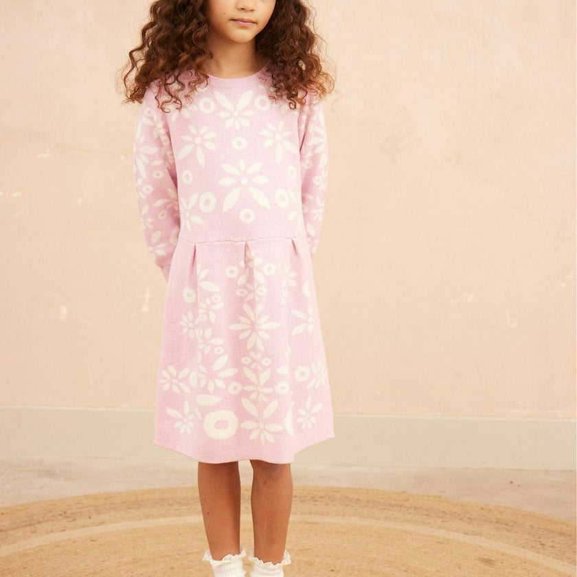 Snowflake Blossom Dress | Bubble Gum
