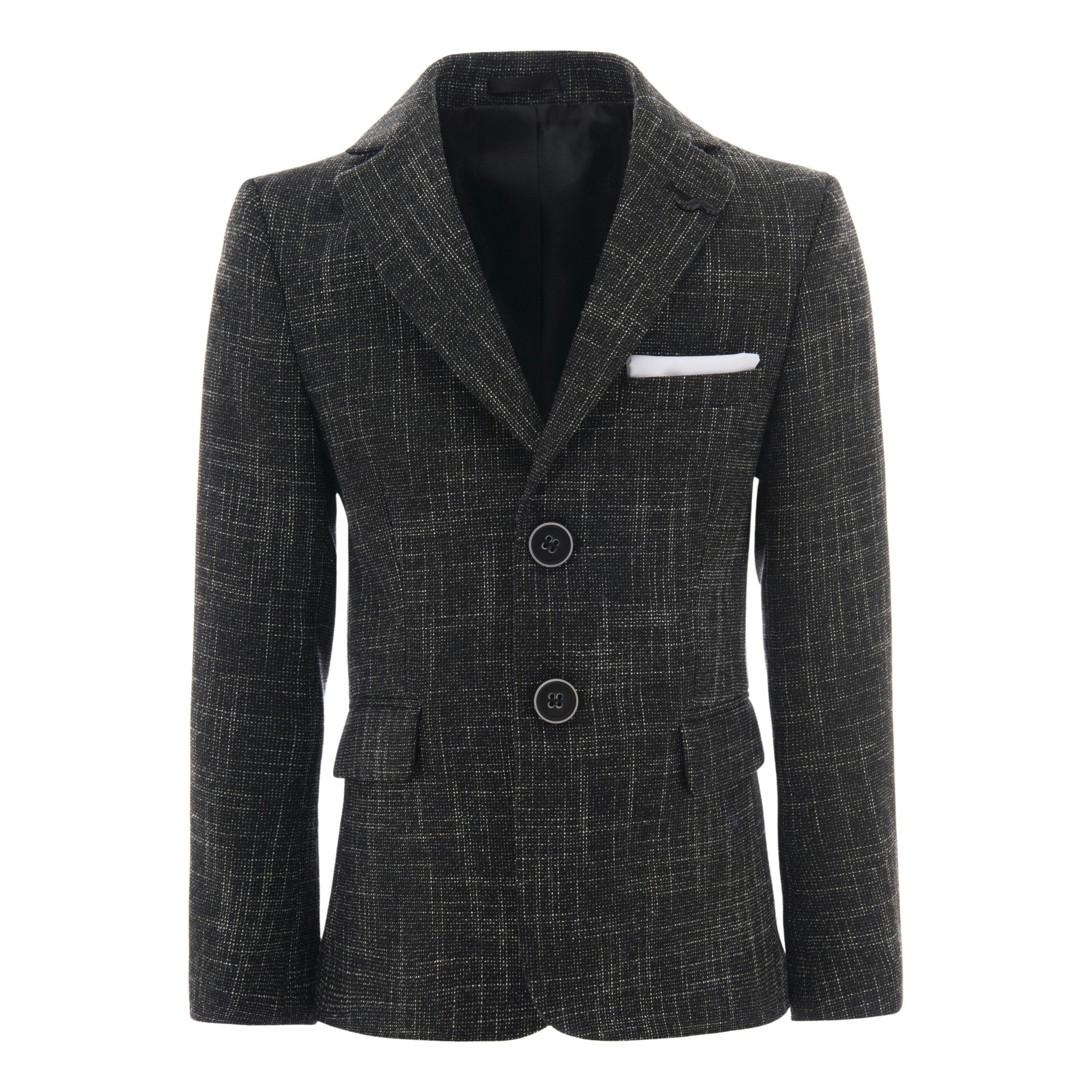Smoky Gray Peak Lapel Blazer