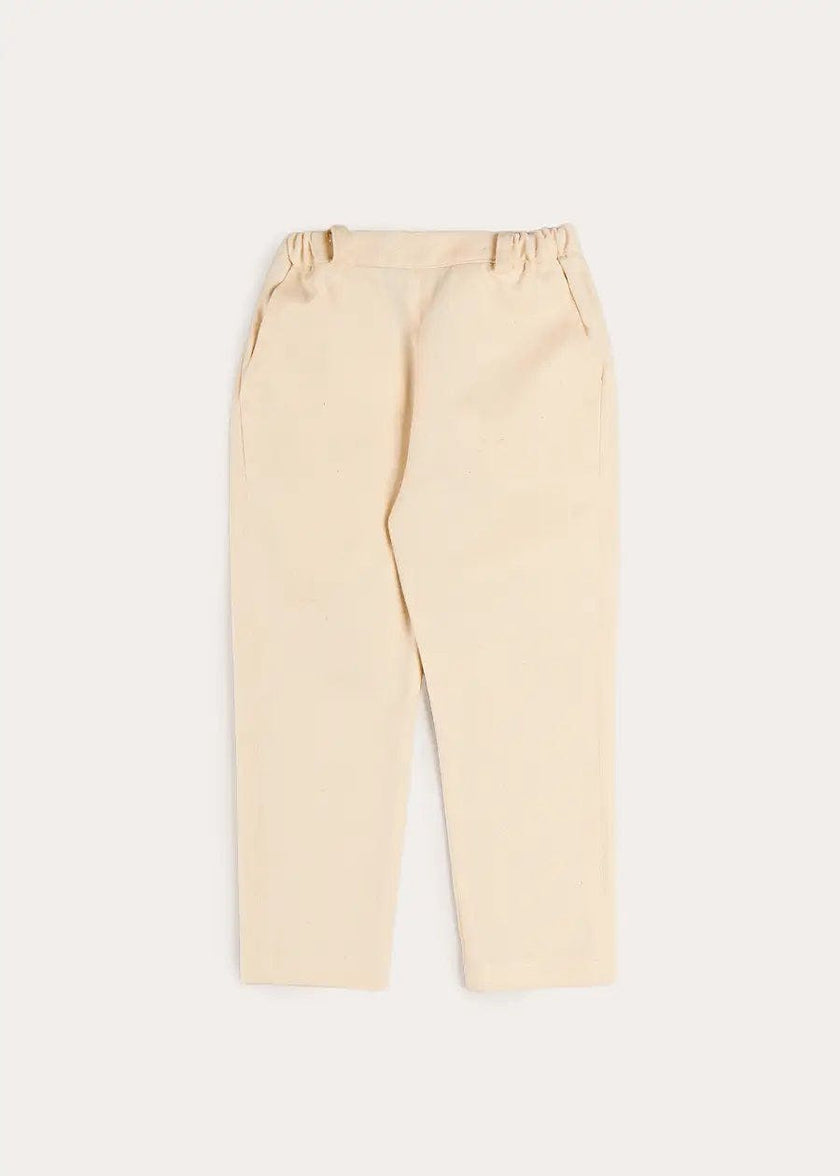 Elasticated Waist Trousers in Cream (18mths-5yrs)