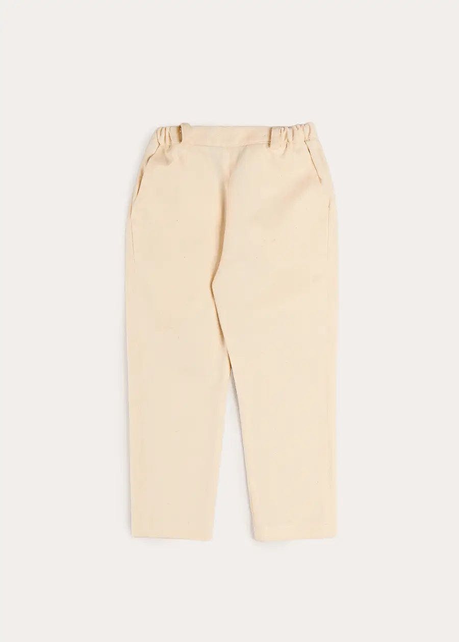 Elasticated Waist Trousers in Cream (18mths-5yrs)
