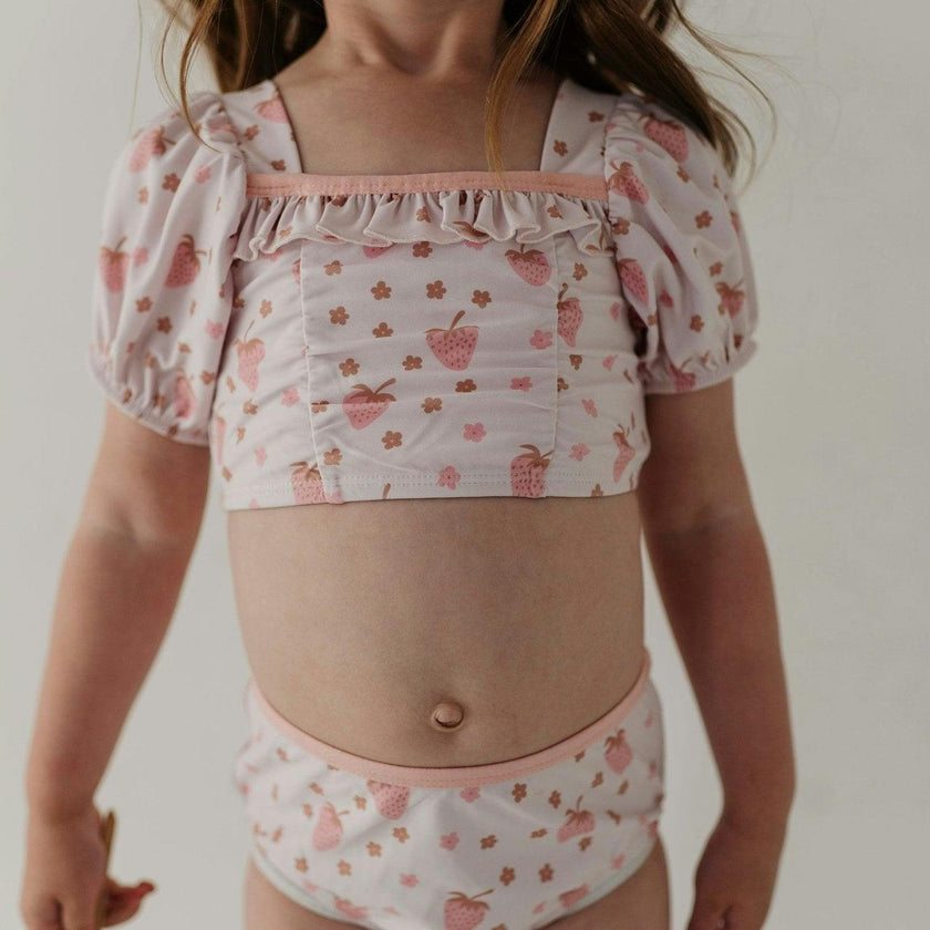 Girl's Puff Sleeve Swimsuit