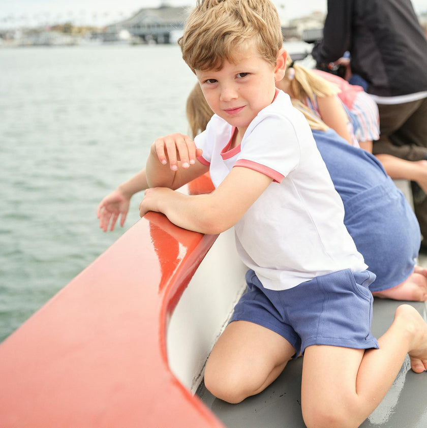 Boys Newport Navy Ultra-Soft Twill Short