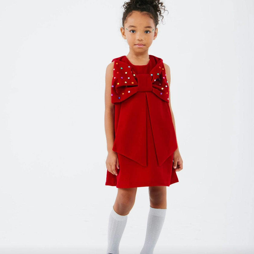 Rainbow Crystal Gem Bow Dress