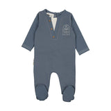 Island Print Henley Footie