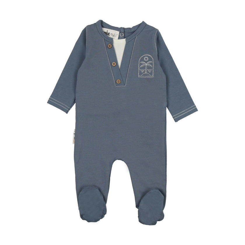Island Print Henley Footie