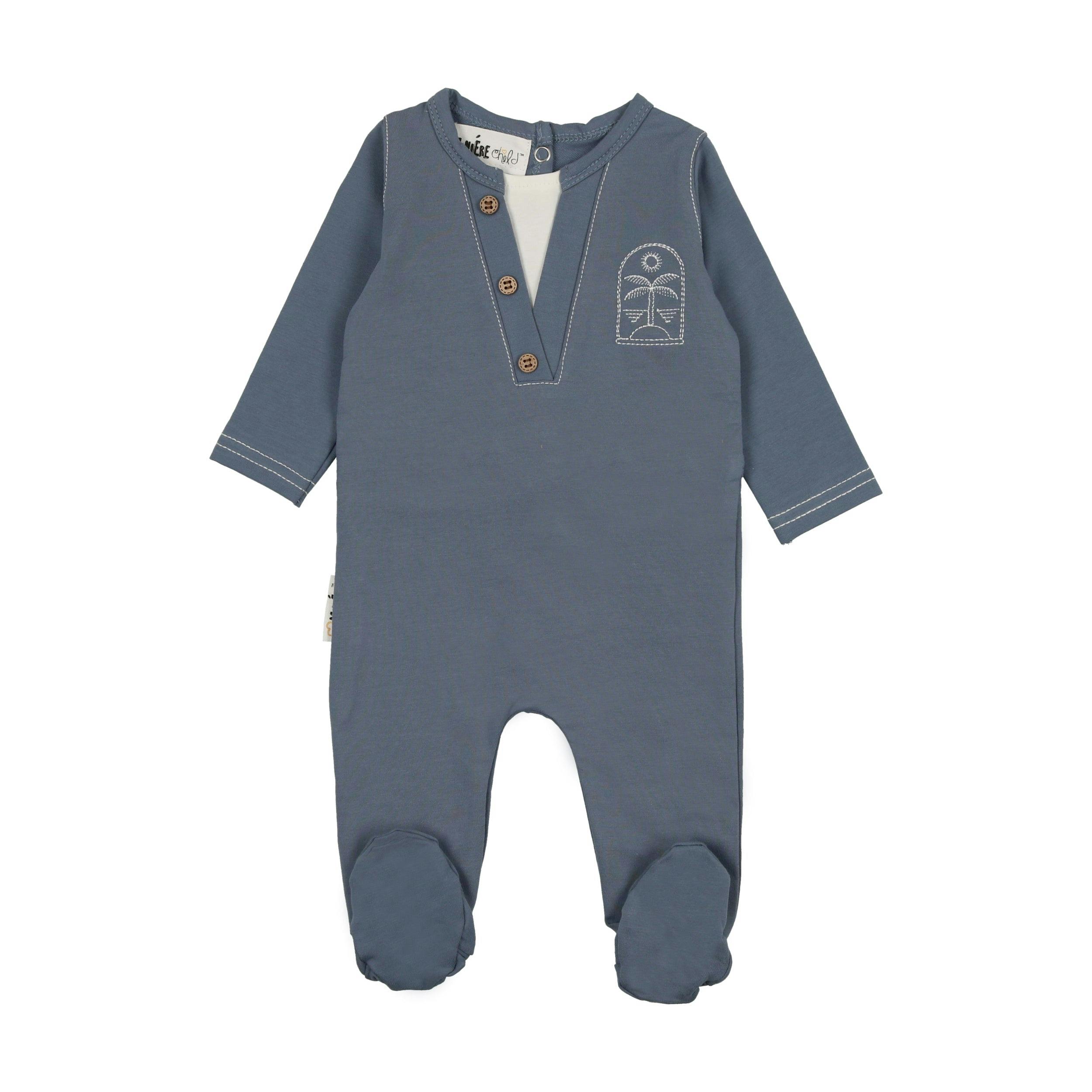 Island Print Henley Footie