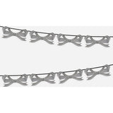 Black & White Stripy Bow Garland