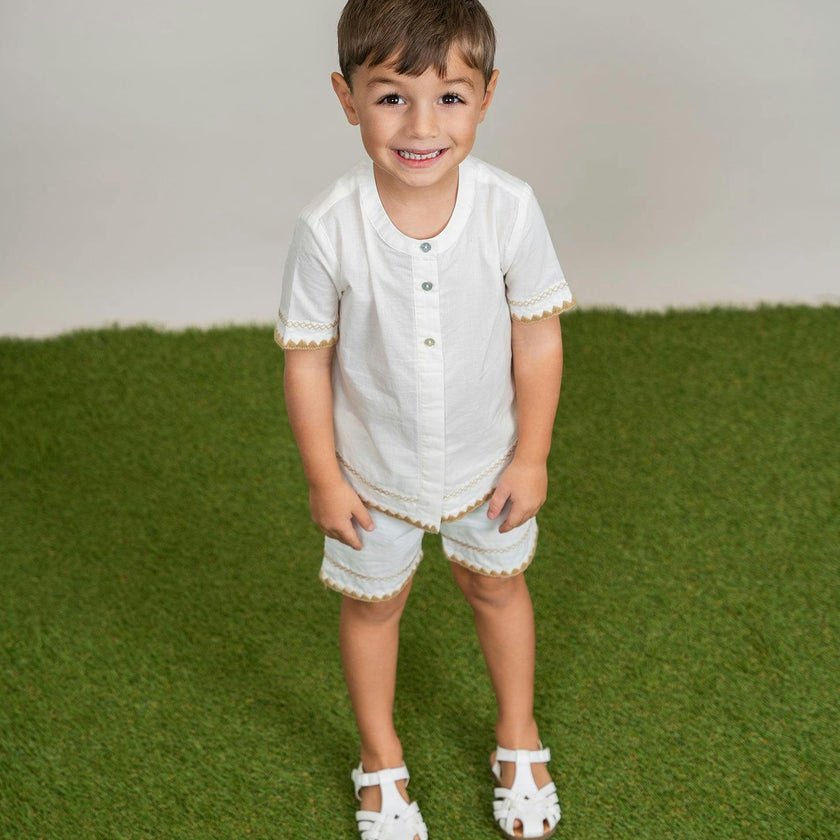 Cotton 2Pc Set Off White