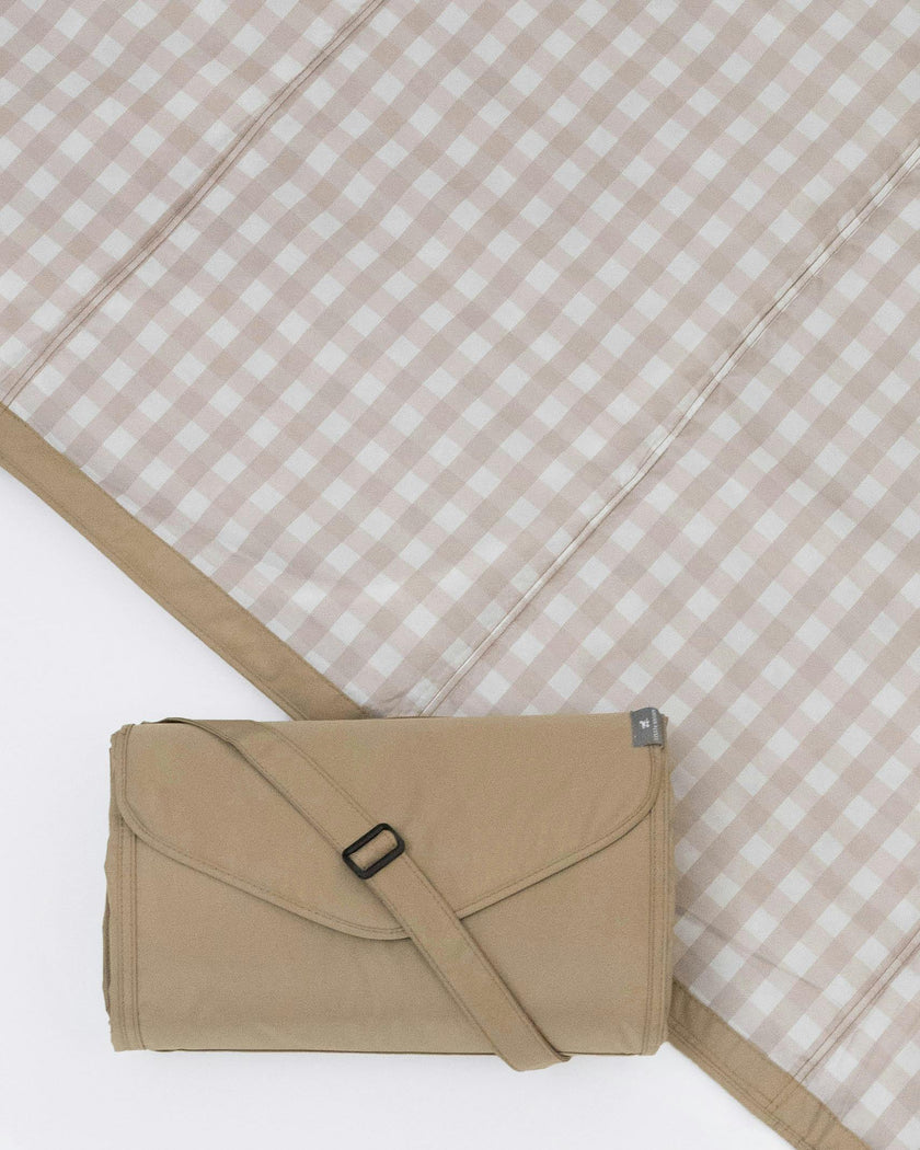 Outdoor Blanket - Beige Buffalo Check