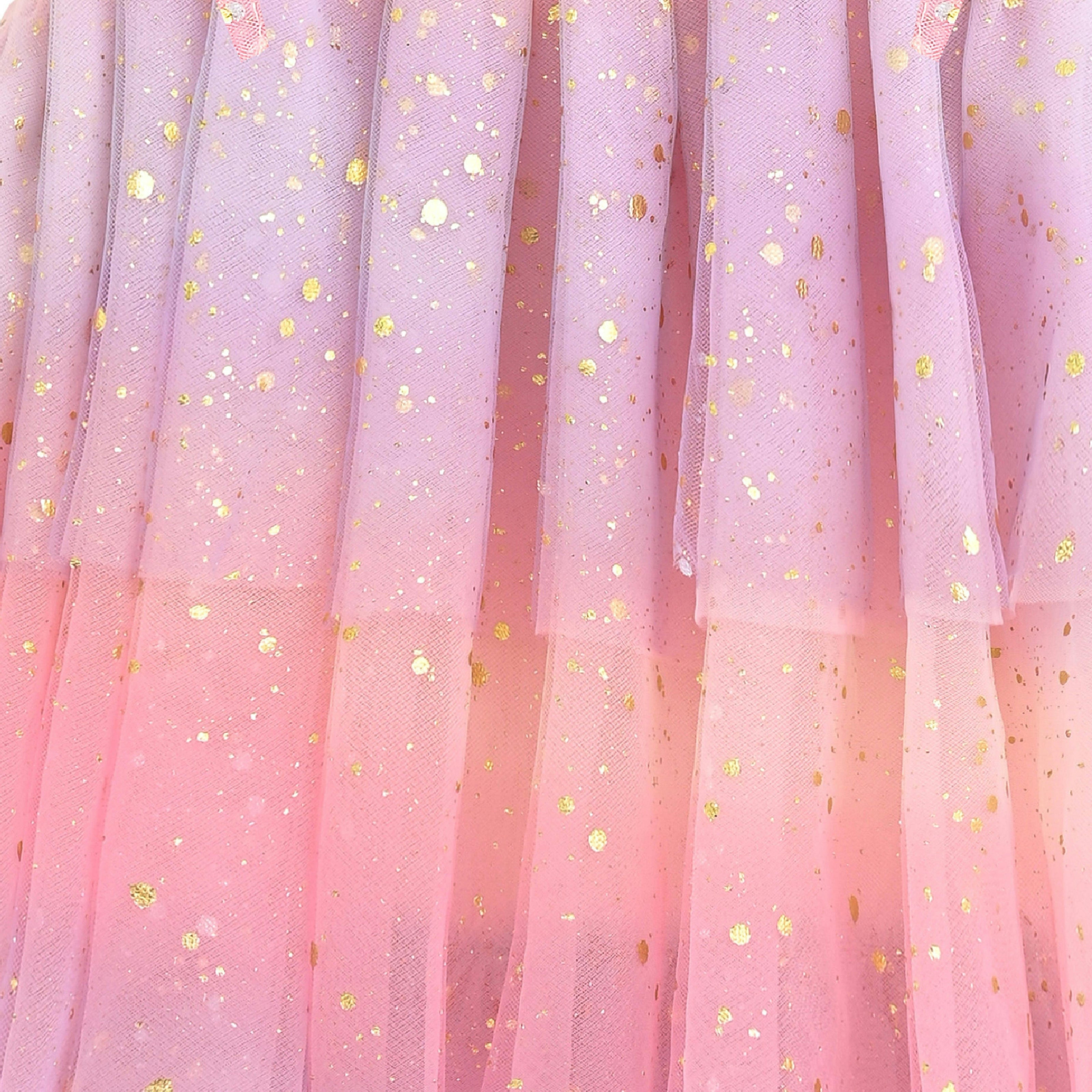 Pink Lysette Glitter Tier Dress