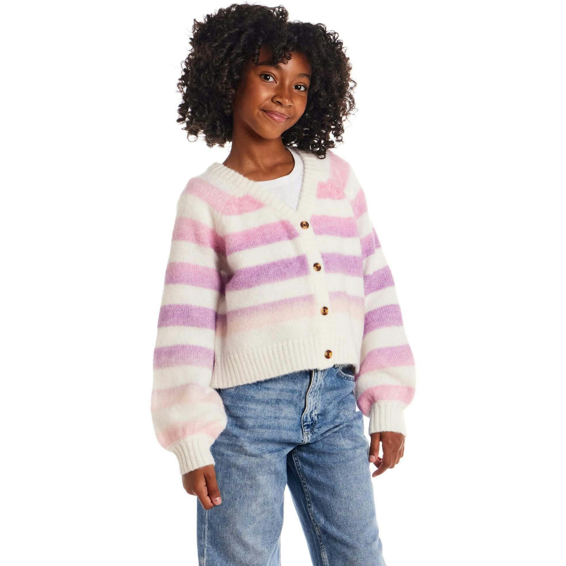 Big Kids Stripe Cardigan