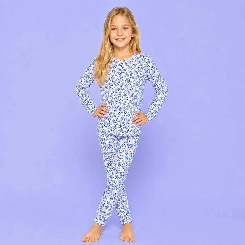 Modal Kids Pajamas - Blue Petals