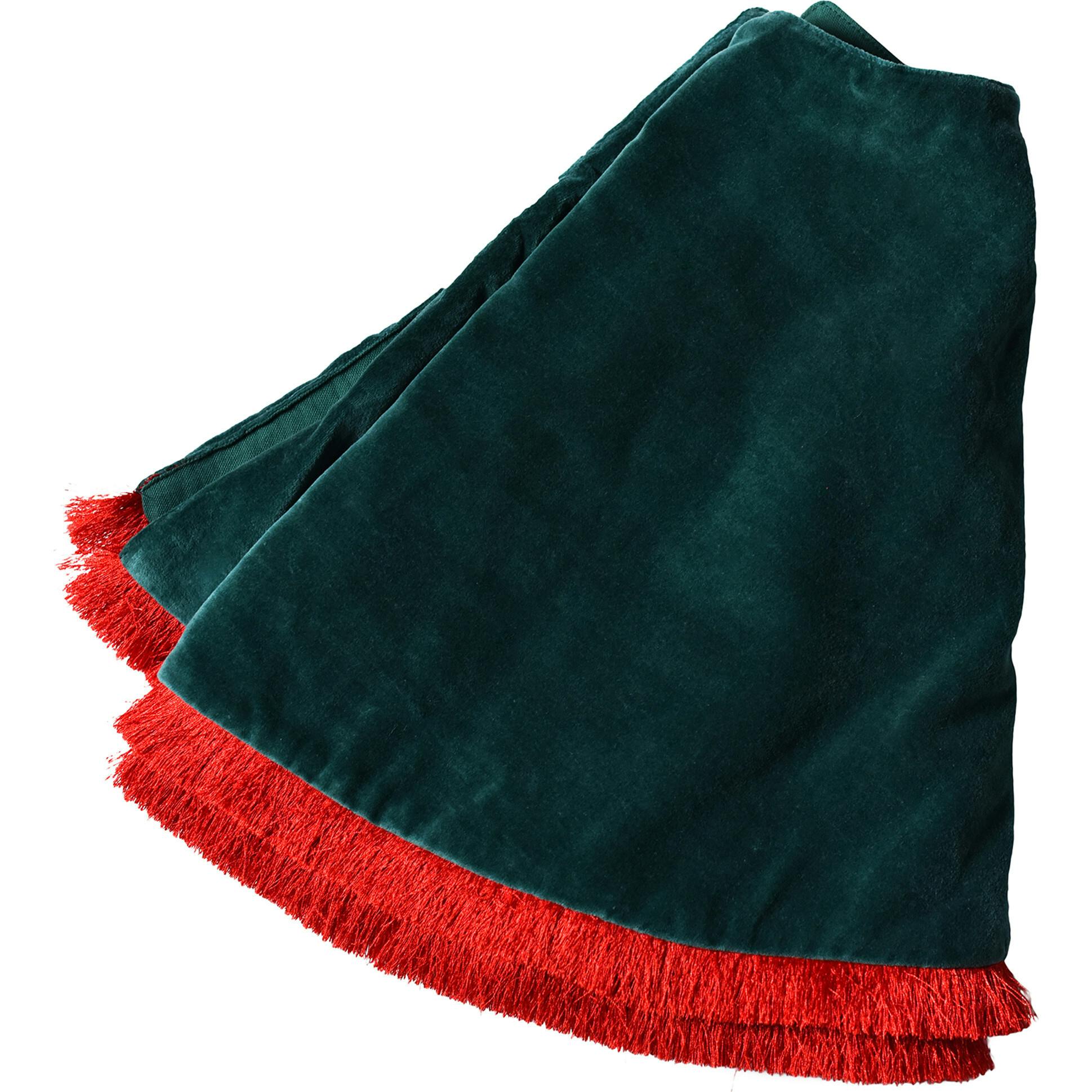 Velvet Tree Skirt With Trim