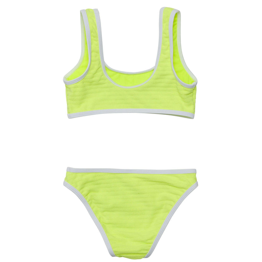UPF50+ Contrast Piped Sleeveless Crop Bikini