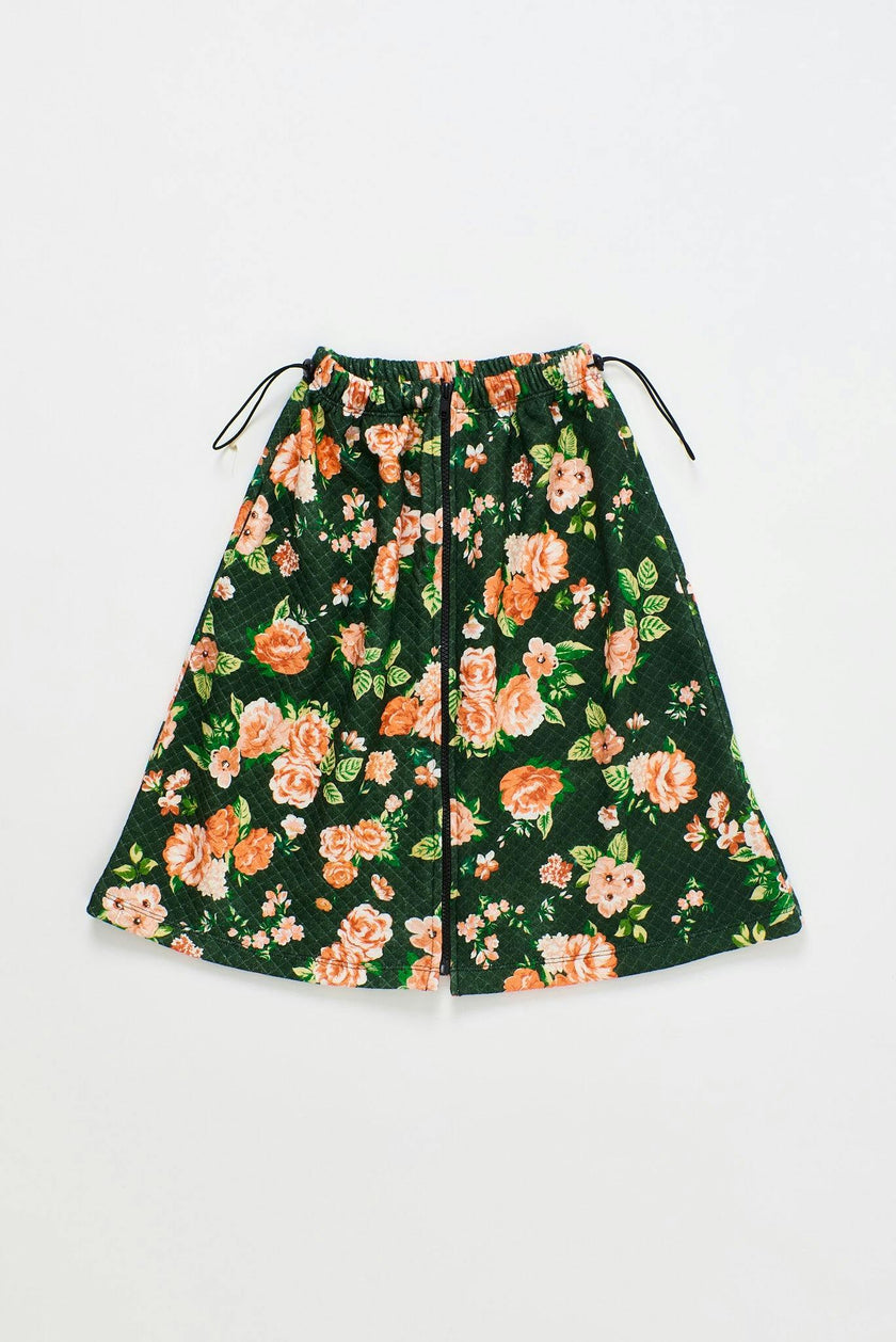 CRETONA QUILTED SKIRT GREEN