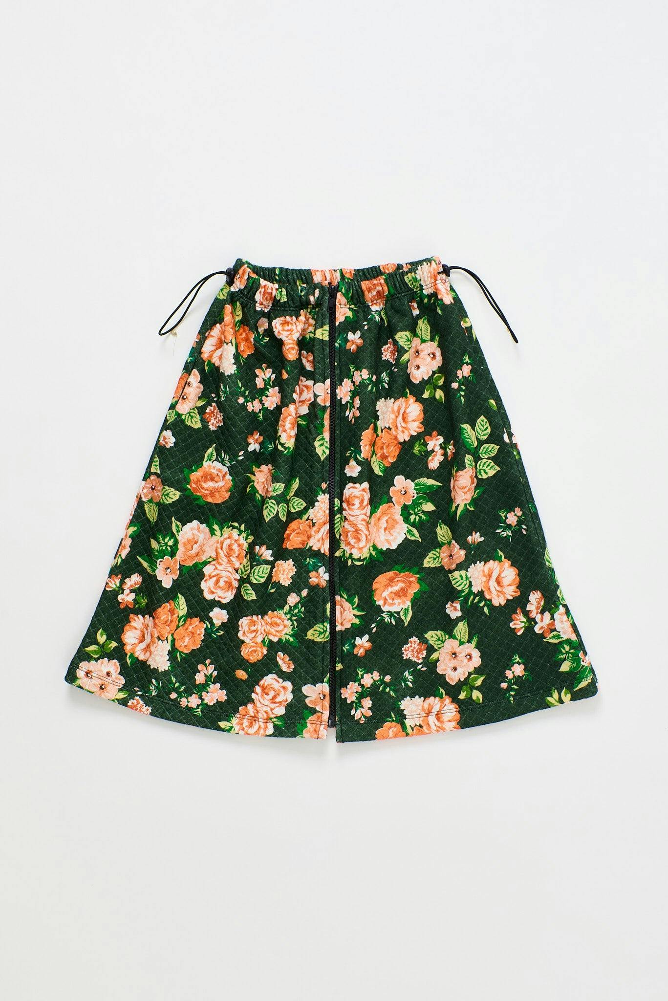 CRETONA QUILTED SKIRT GREEN