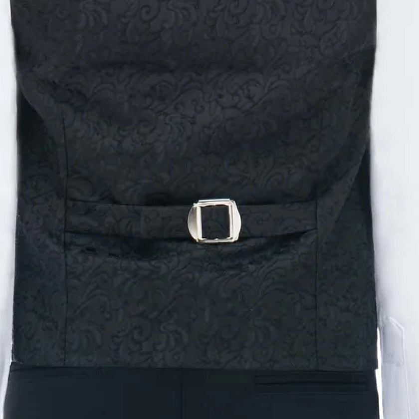 Black Nero Floral Vest Outfit Set