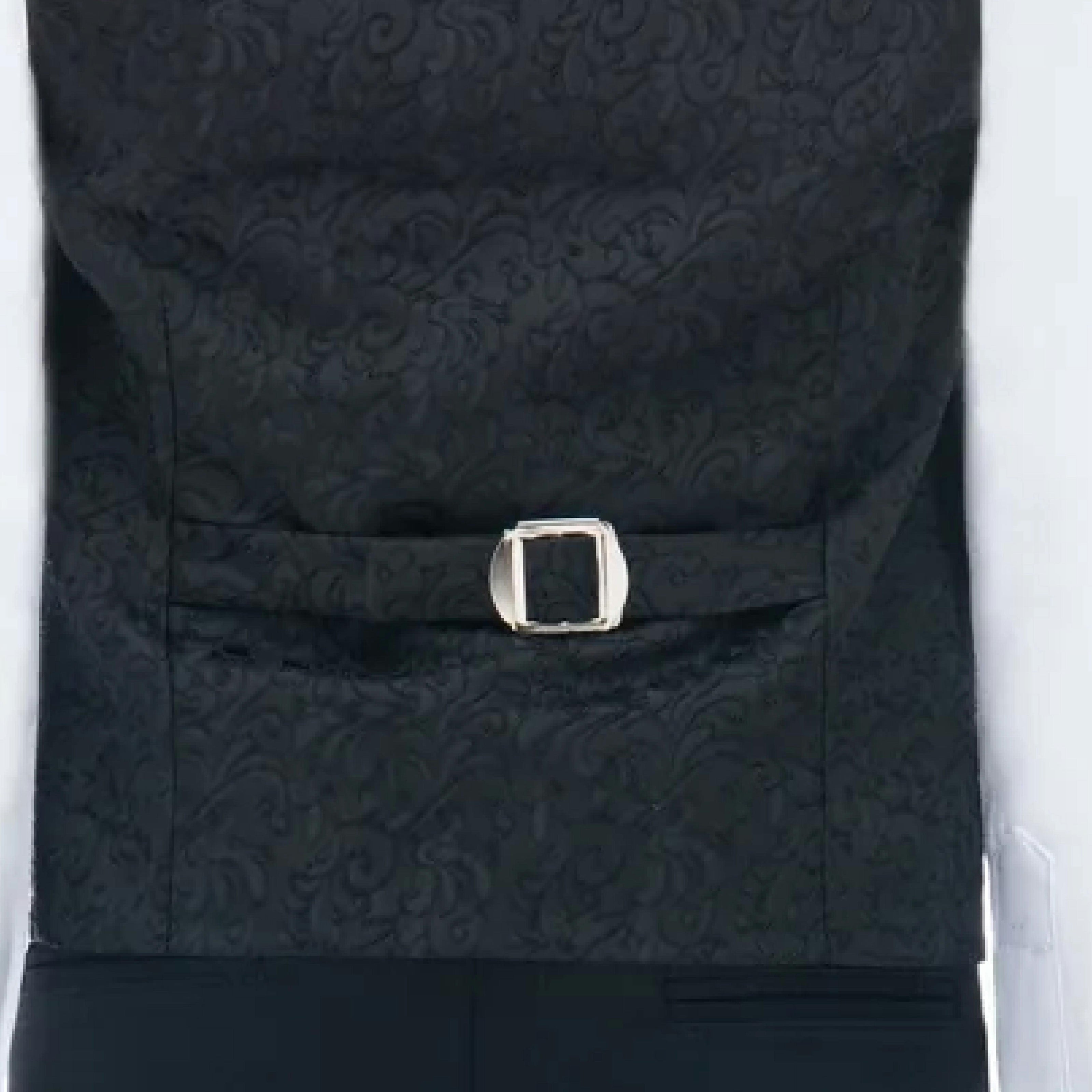 Black Nero Floral Vest Outfit Set