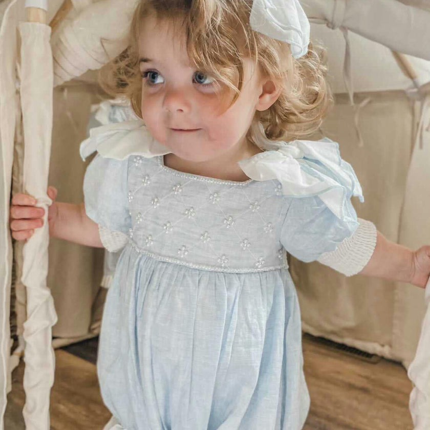Charlotte Baby Blue Romper